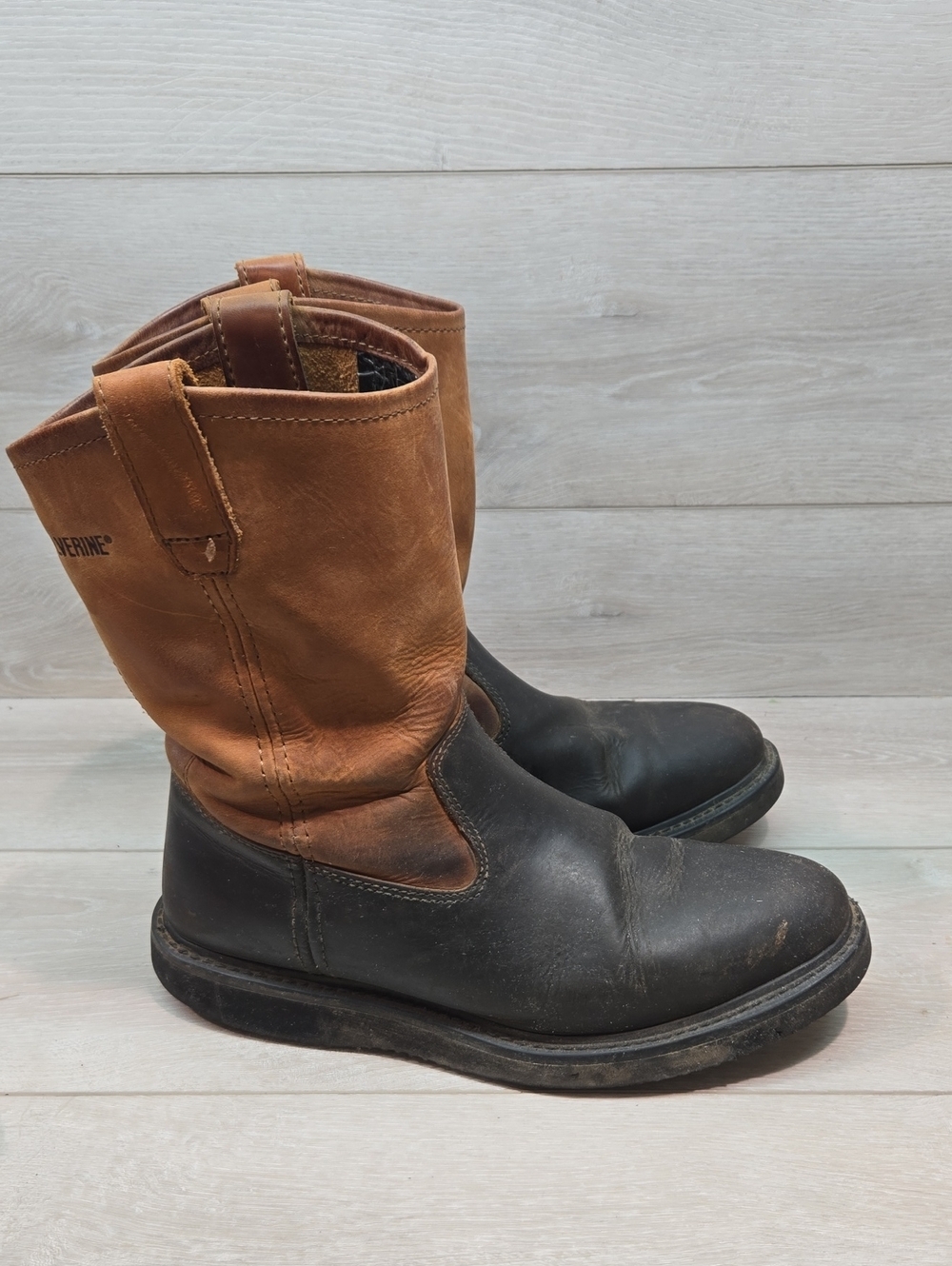 Wolverine Men's W08293 Two-Tone Leather Work Soft Toe Boots Shoes Sz 11M